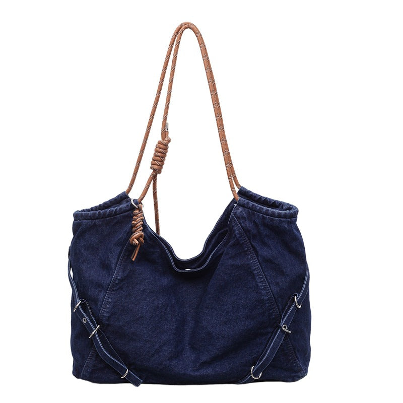 Women's Denim Fashion High-grade Large Capacity Commuter Bags