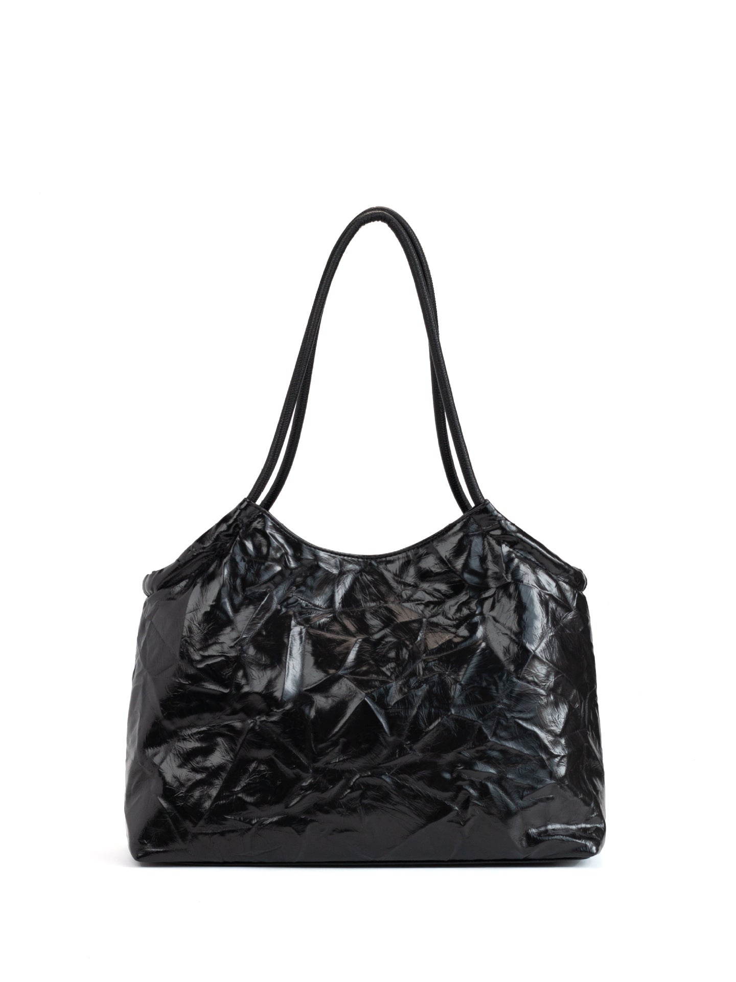 Black Color Pleats Large Capacity Totes High-grade American Hot Portable Tote Bag