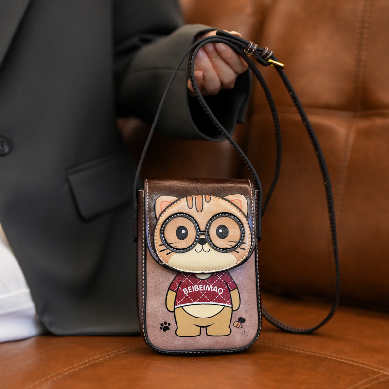 Women's Cartoon Bear Cell Mini Cute Fashion Mobile Phone Bag