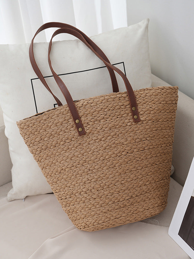 Women's Handmade Paper Summer Beach Versatile Woven Handbags