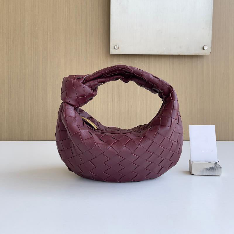 Women's Woven Fashionable Portable Dumpling Design Knotted Bags