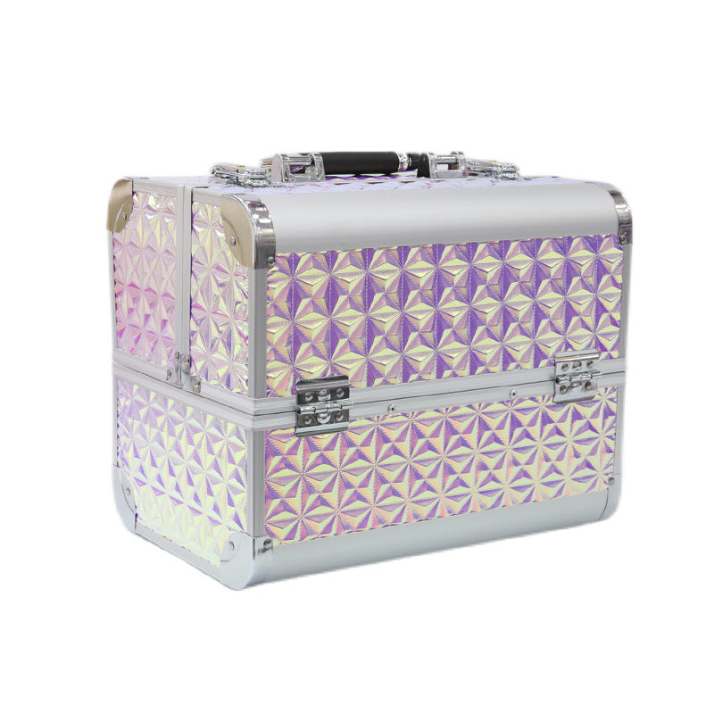 Portable High Sense Makeup Aluminum Alloy Tattoo Nail Manicure Cosmetic Case