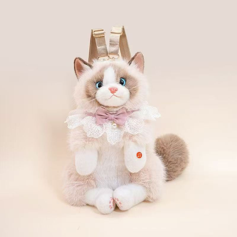 Style Plush Cartoon Cat Cute Simulation For Girlfriends To Accompany Bags