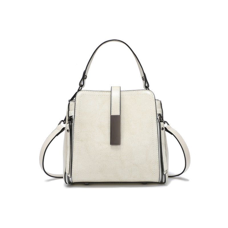 Women's Cowhide Fashion Trendy Retro Temperament Commute Women's Shoulder Bag