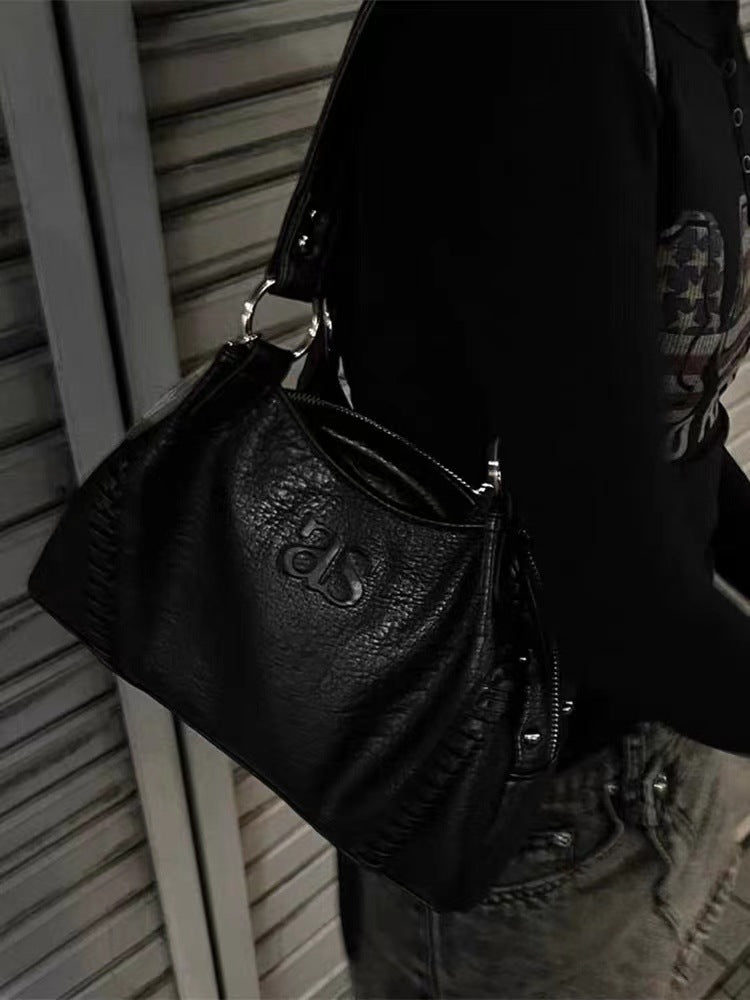 Fashion Hobo Leather Motorcycle Large Capacity Bags