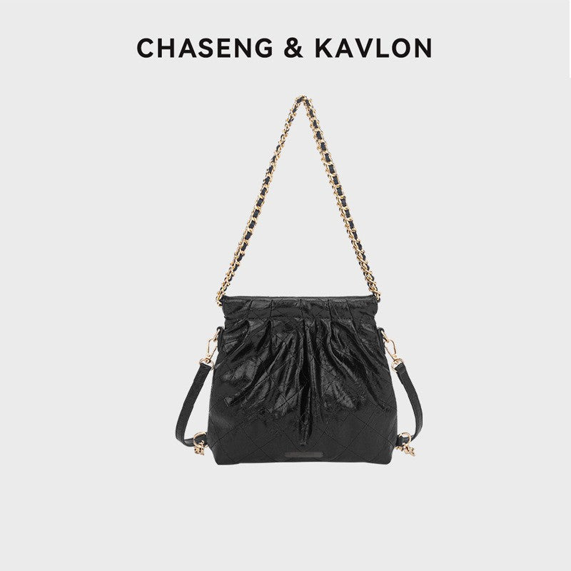 Female Hobo Versatile Chain Rhombus Fashion Backpacks