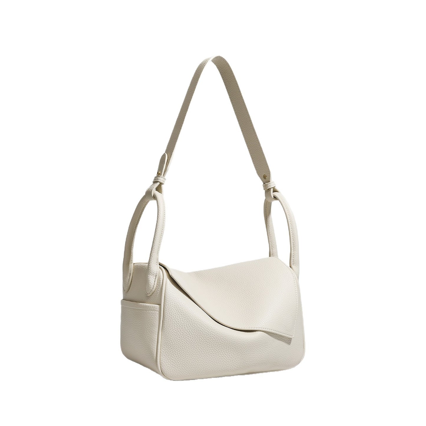 Ingot Black Leather Pillow Niche High-grade Underarm Bag
