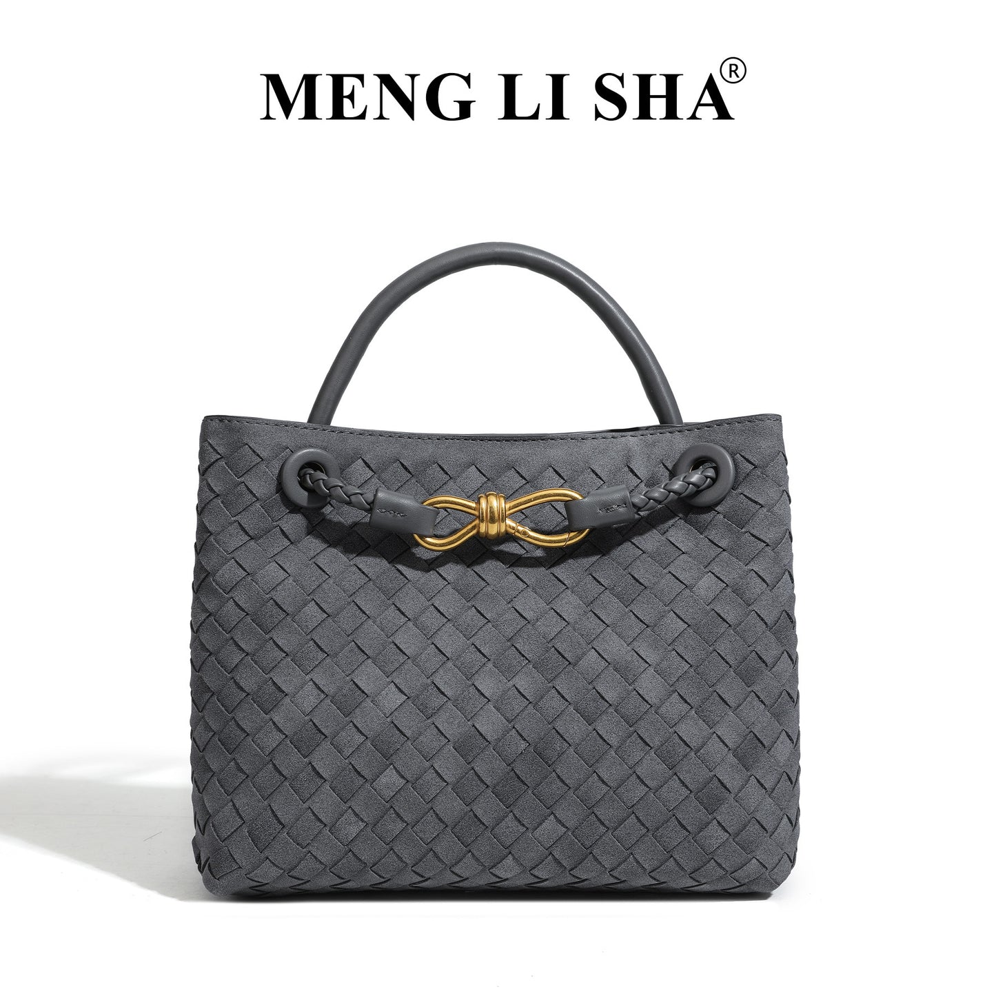 Women's Suede Hand-woven Commuter Portable Vegetable Basket Women's Handbag