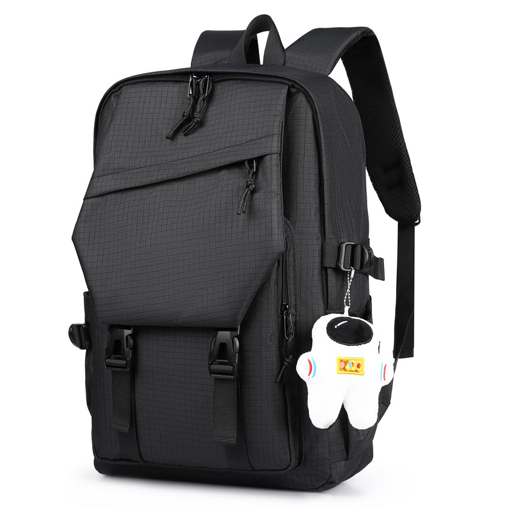 Trendy Simple Couple College Fashion Large Leisure Backpack