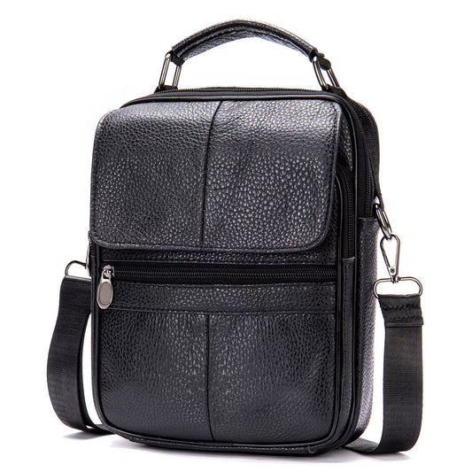 Men's Leather Fashion Business First Layer Cowhide Men's Messenger Bag