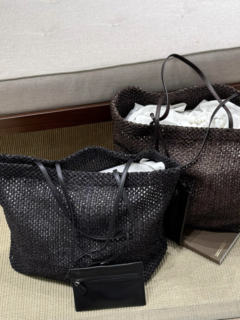 Versatile Pretty Fashionable Woven Design Portable Women's Shoulder Bag
