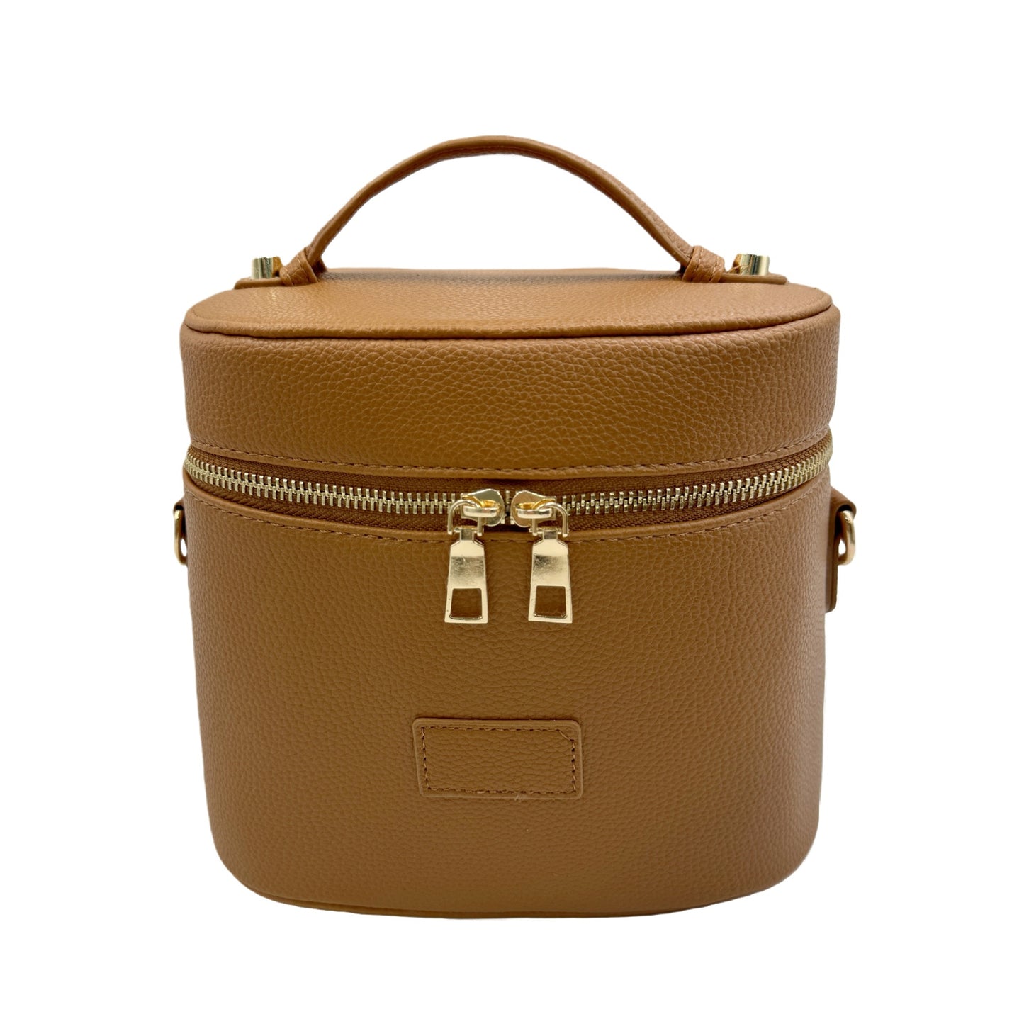 Lychee Pattern Fashionable Portable Diagonal Strap Leather Large Makeup Bag