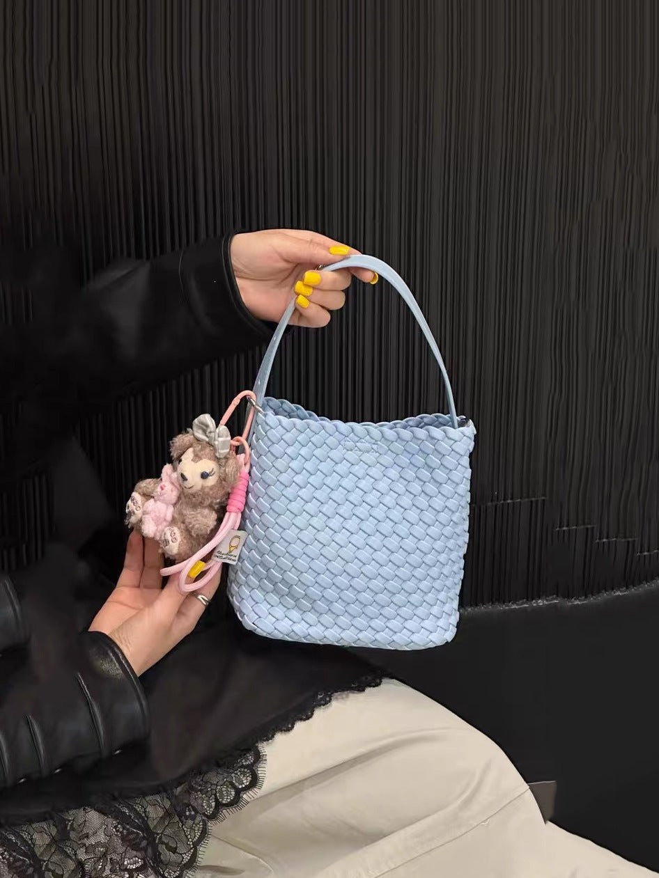 Women's Handmade Woven Super Hot Dish Basket Bucket Bag