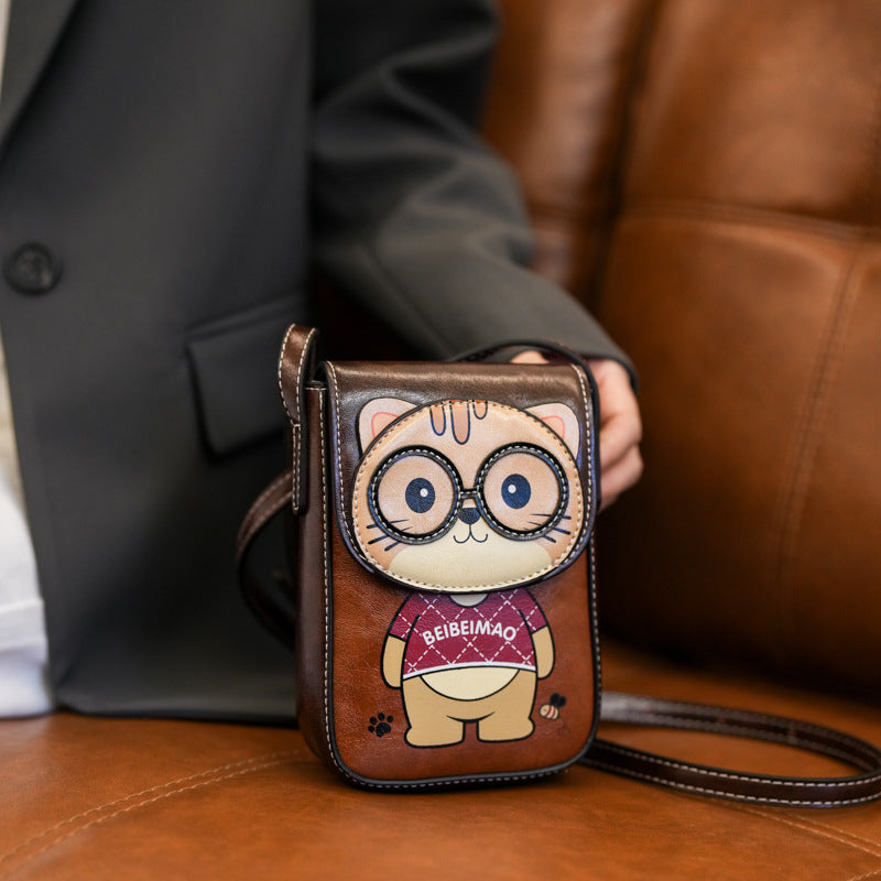 Women's Cartoon Bear Cell Mini Cute Fashion Mobile Phone Bag
