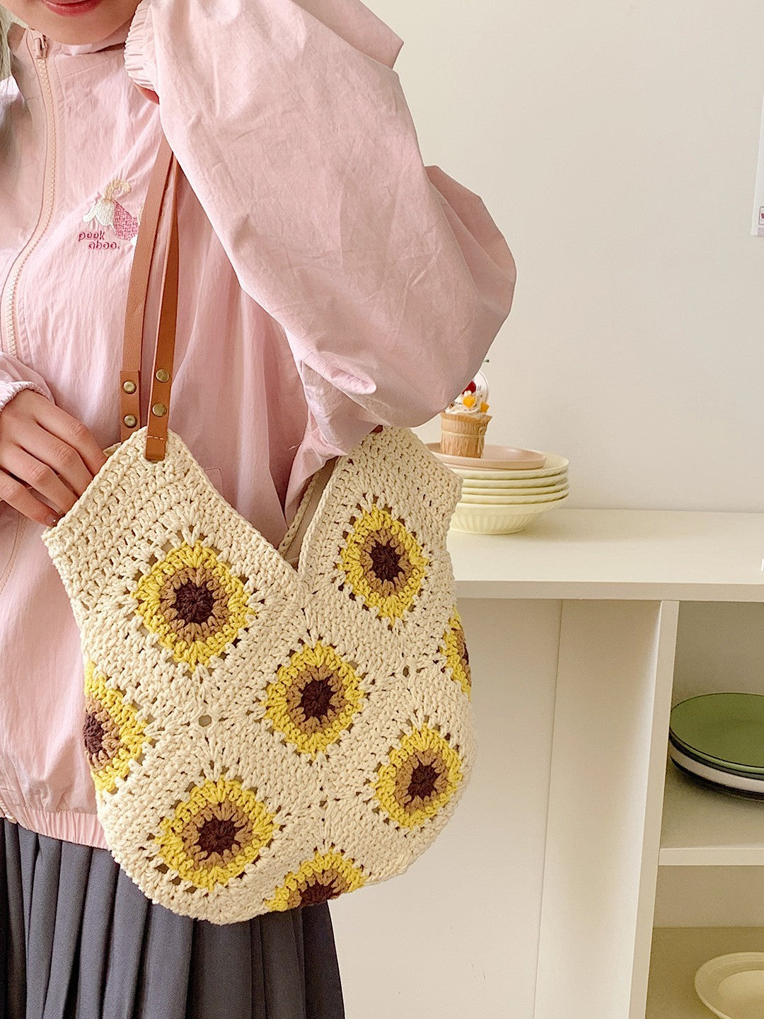 Women's Summer Hand-woven Fashionable Knitted Commuter Versatile Women's Shoulder Bag