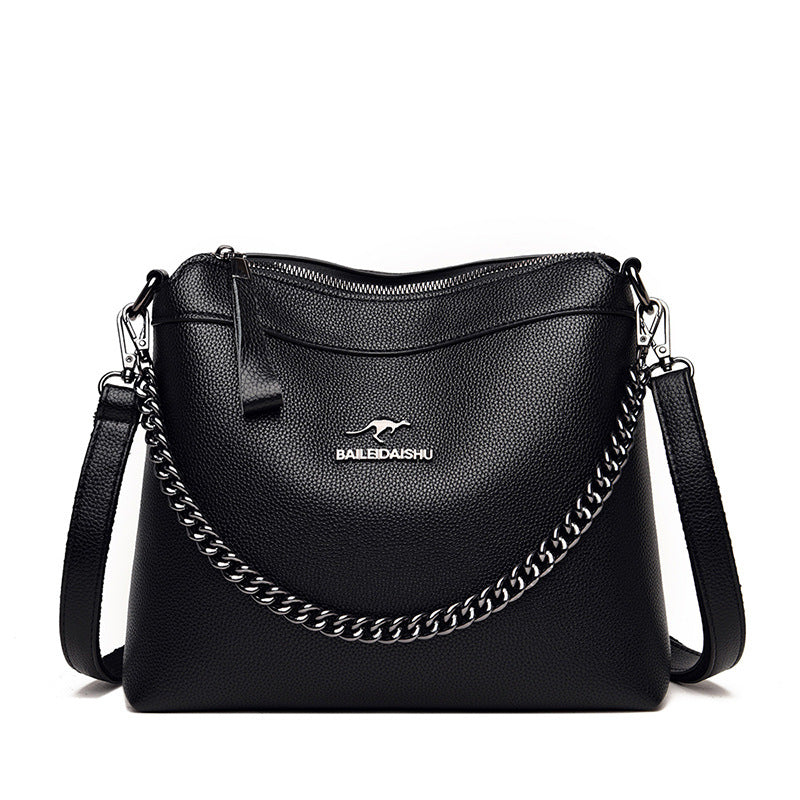 Women's Large Capacity Fashion Soft Leather Mom Women's Shoulder Bag
