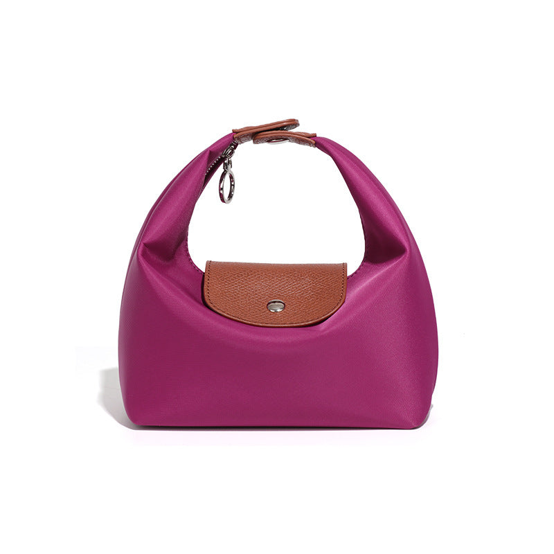 French Style Nylon Hand Carrying Lunch Box Waterproof Scratch Resistant Women's Handbag