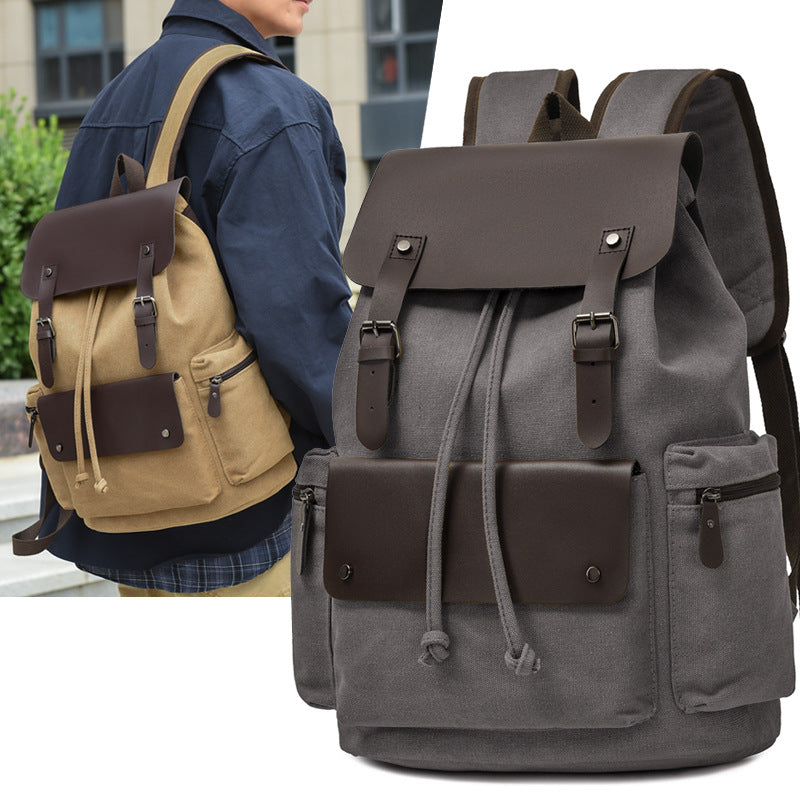 Men's Canvas Sense Fashion Computer Retro Leisure Backpack