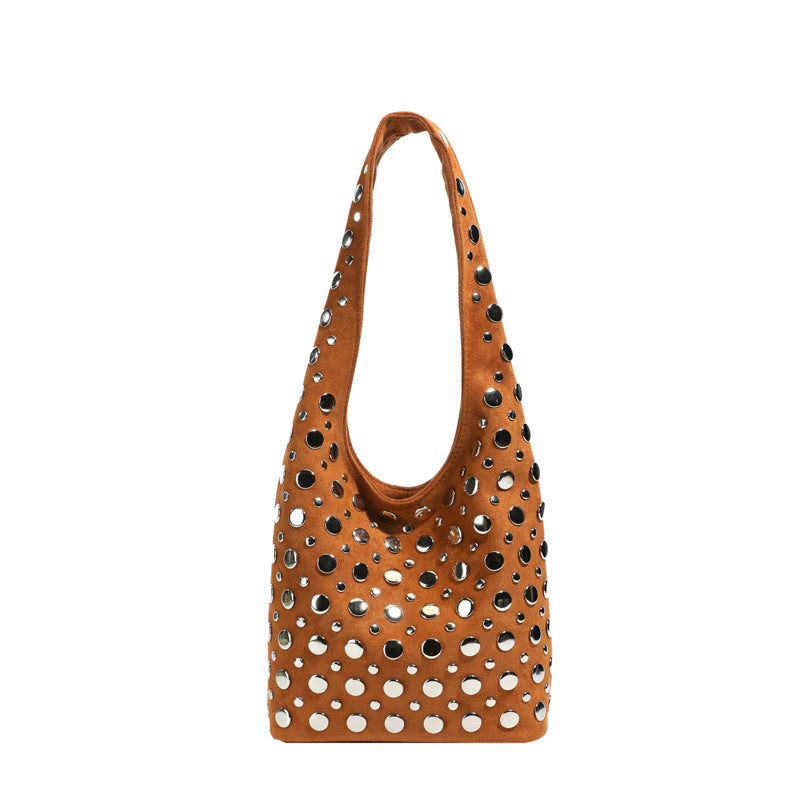 Women's Trend Retro Personality All Match Underarm Rivet Bags