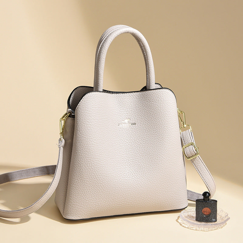 Women's Soft Leather Solid Color Fashion Classy Women's Handbag