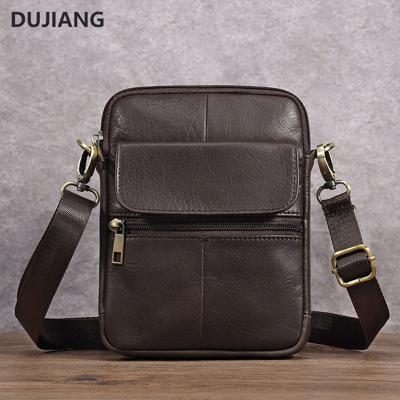 Men's Genuine Leather Mobile Cowhide Retro Men's Messenger Bag