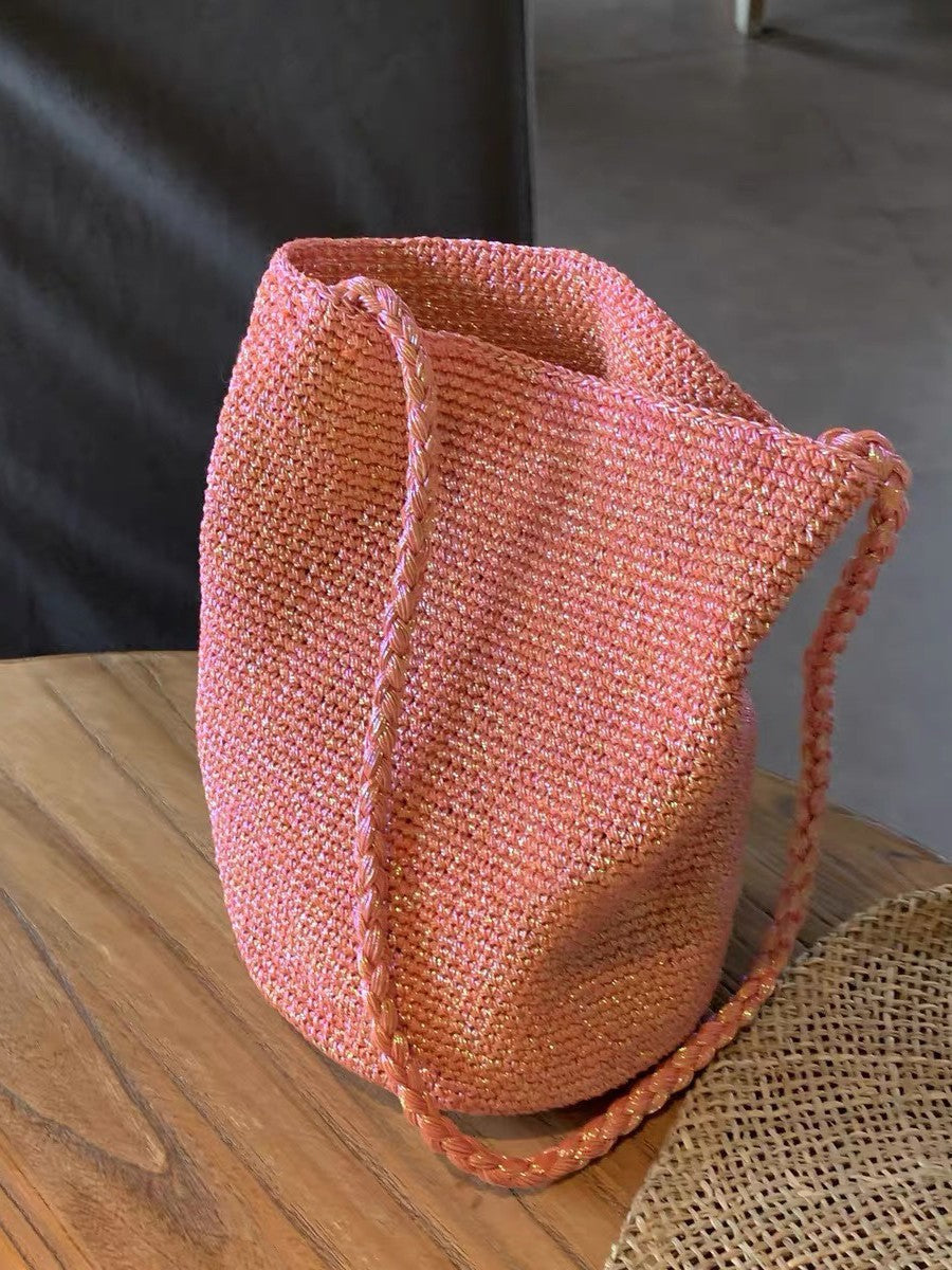 Flash Blue Niche Hand-woven Versatile Underarm Women's Shoulder Bag