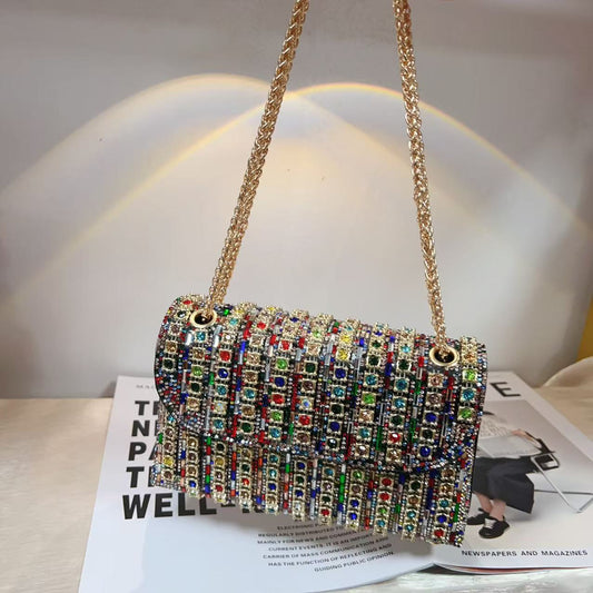 Women's Full Diamond Underarm Banquet Dress One Women's Shoulder Bag