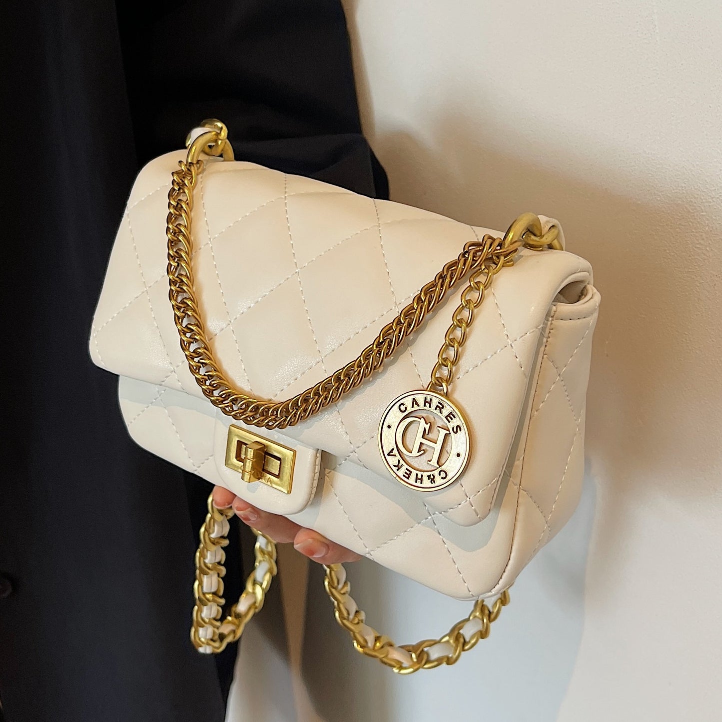 Rhombus Embroidered Line Female Summer Popular Bags