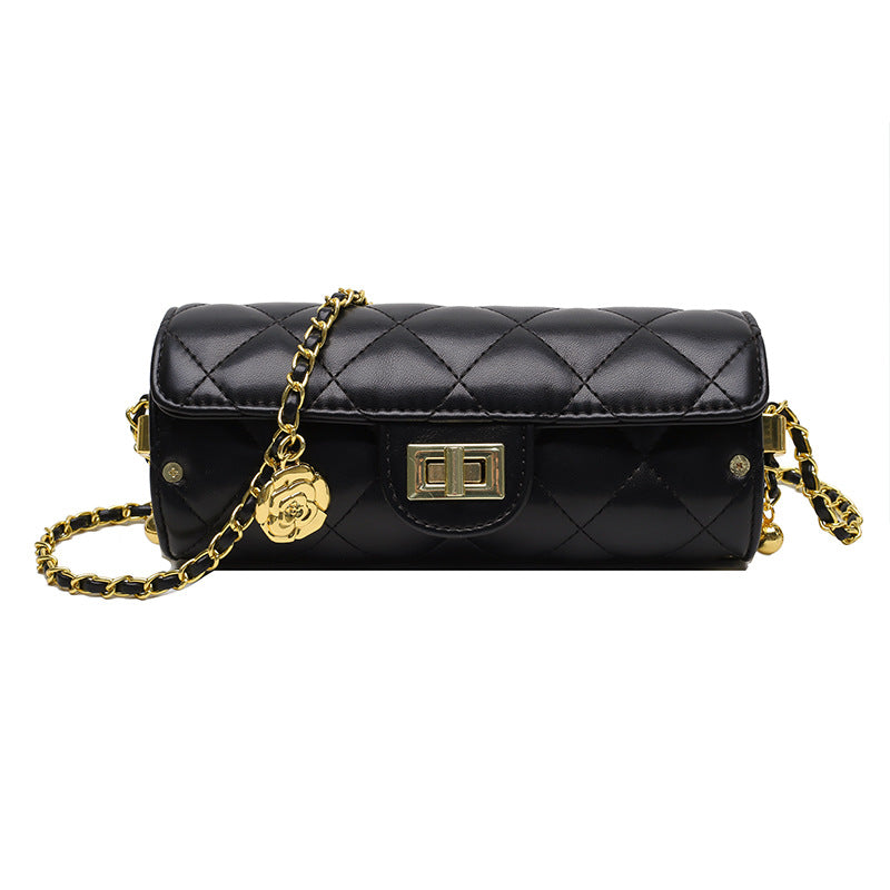 Women's Textured Western Style French Minority Rhombus Chain Personality Women's Shoulder Bag