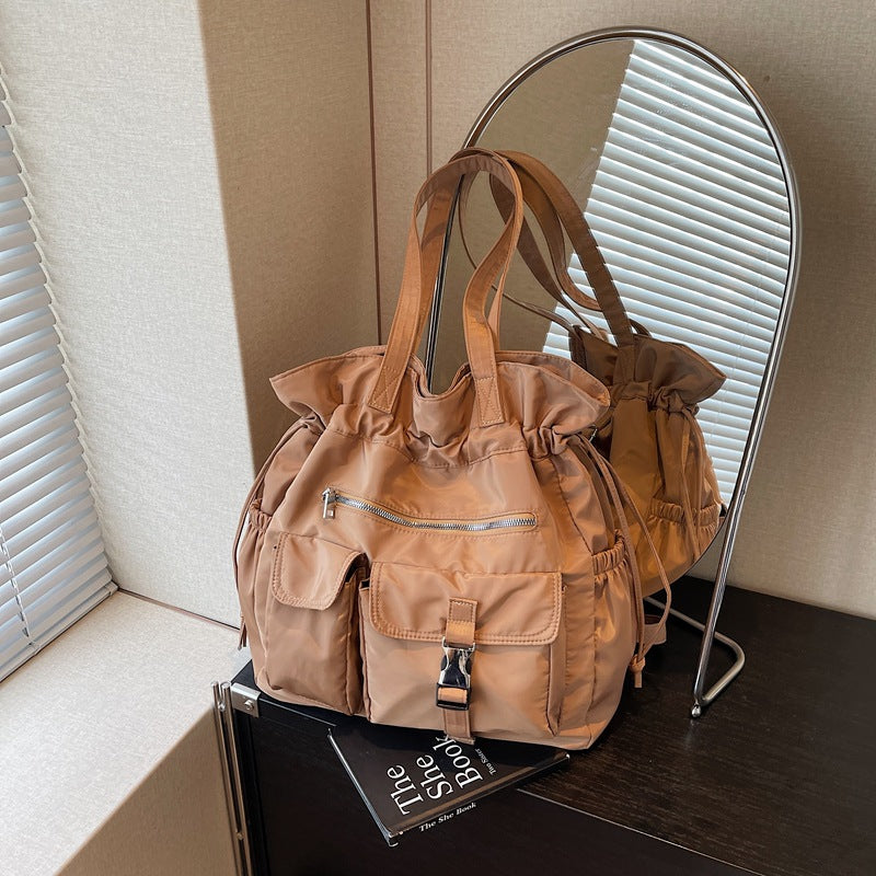 Women's Large Capacity Drawstring Simple Multifunctional Storage Practical Backpacks