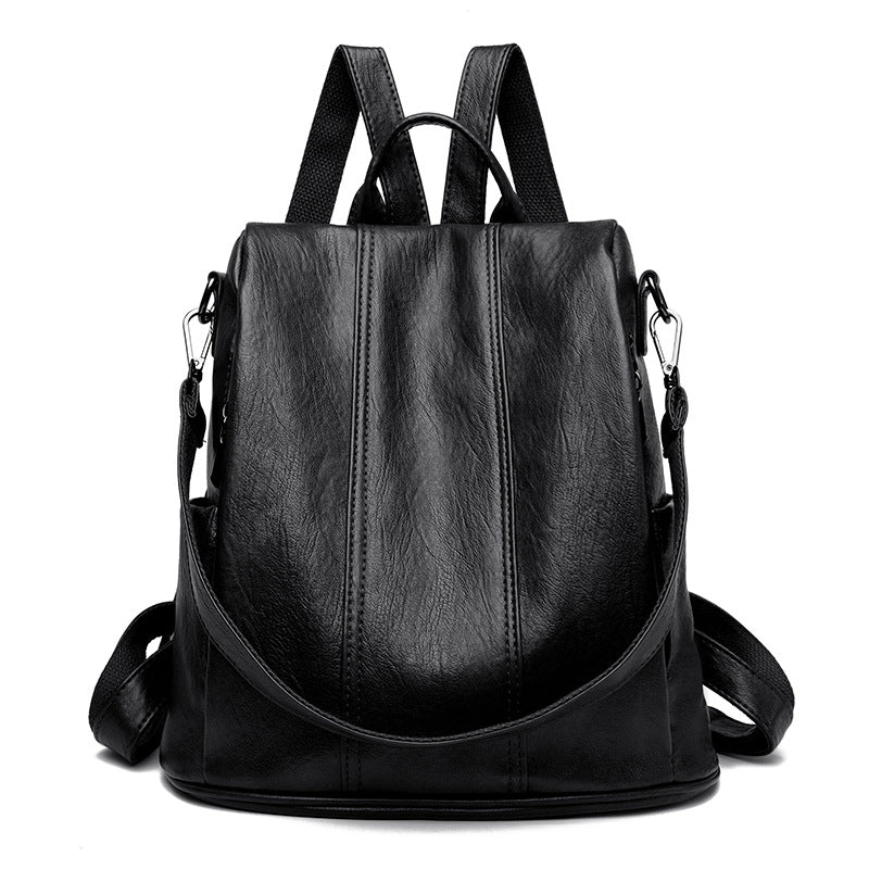 Women's Retro Fashion High Sense Simple Versatile Large Backpacks