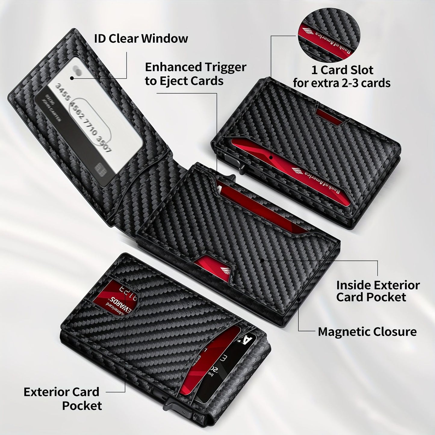 Fold Flip Cassette Swiping Magnetic Suction Card Pack Card Sleeve