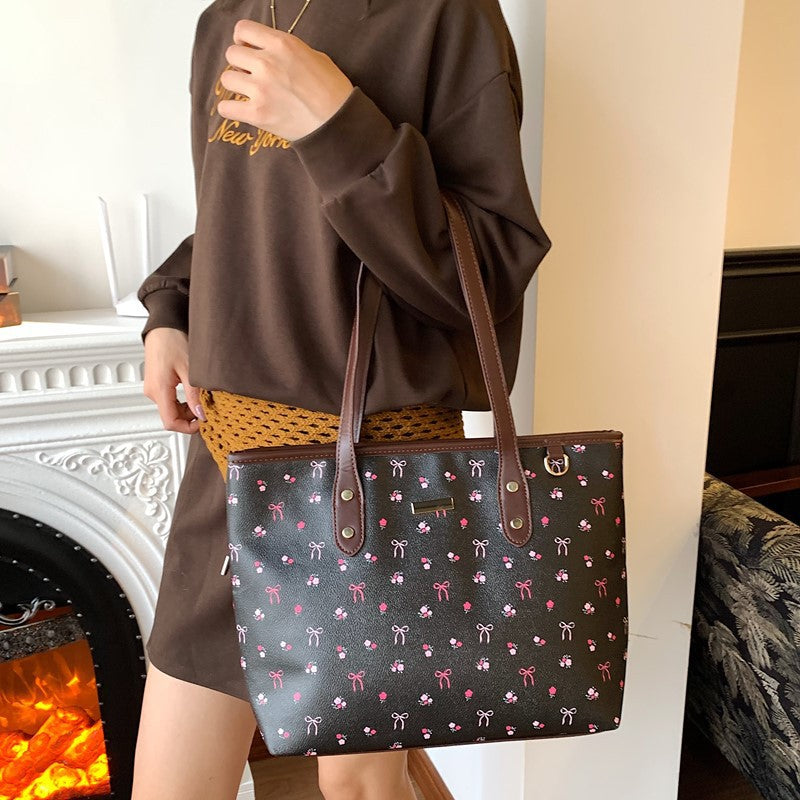 Large Capacity Daily Commuter Fashion Floral Women's Shoulder Bag
