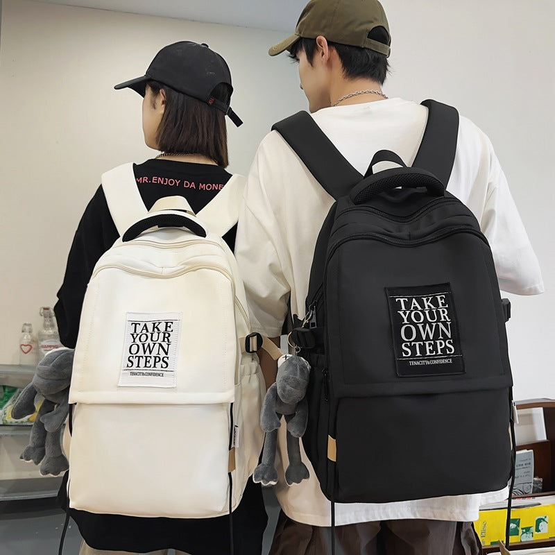 Men's Trendy Cool Large Capacity High Simple College Leisure Backpack