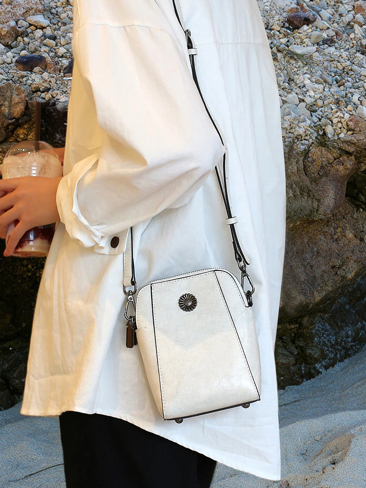 Trendy Women's Cowhide Mini Niche High-grade Women's Shoulder Bag