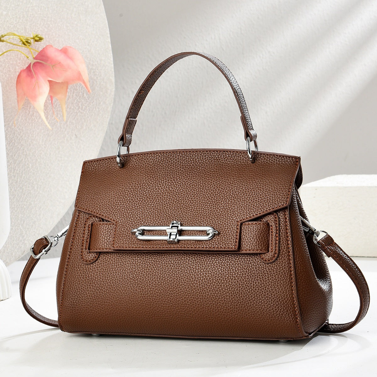Women's High Texture Lychee Pattern Trendy Commute Leisure Women's Shoulder Bag