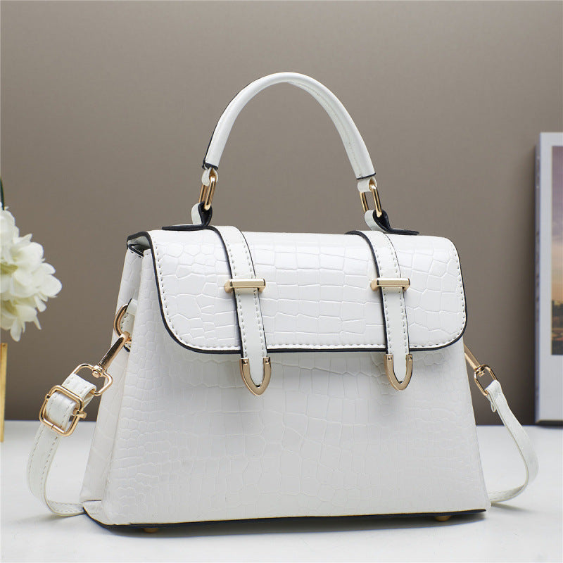 Popular Women's Crocodile Pattern Bright Leather Women's Handbag