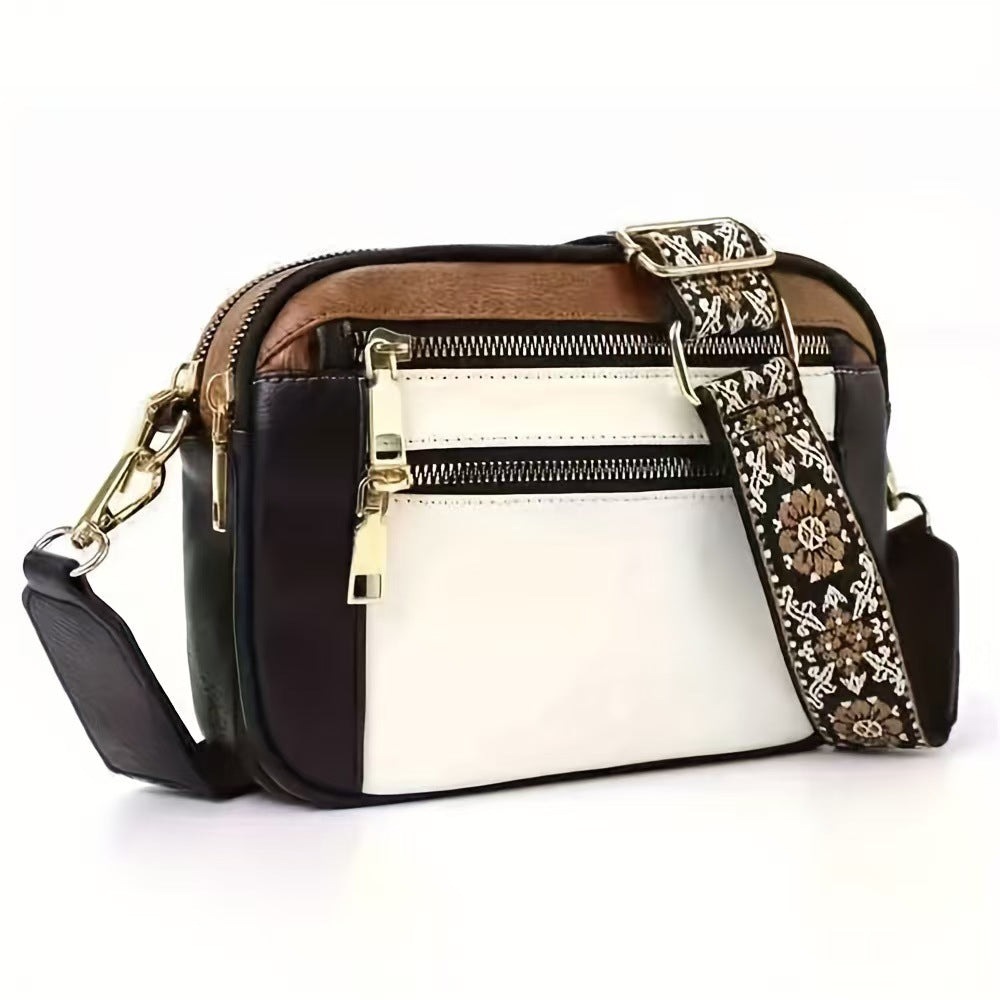 Color Matching Chessboard Plaid Adjustable Strap Women's Messenger Bag