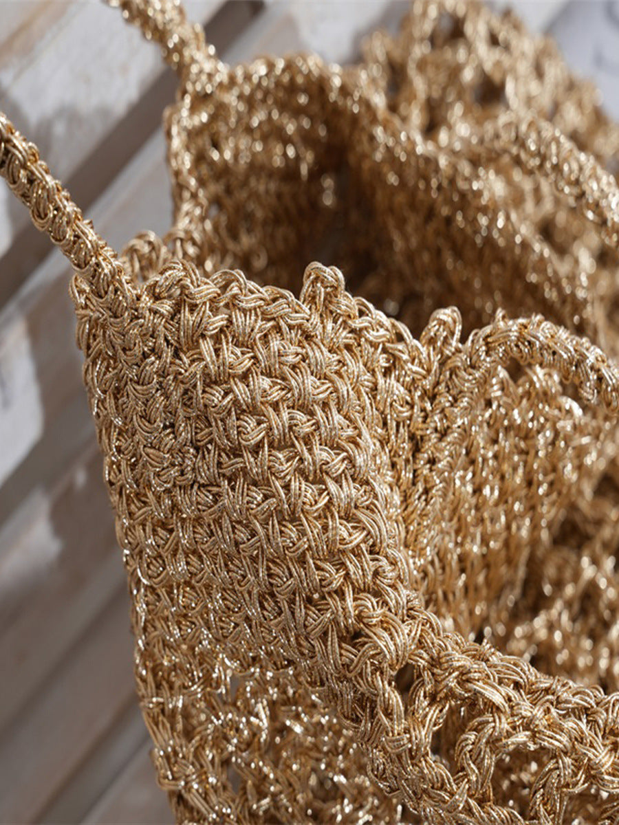 Hand-woven Korean Style Fashion Hollow Design Woven Bags
