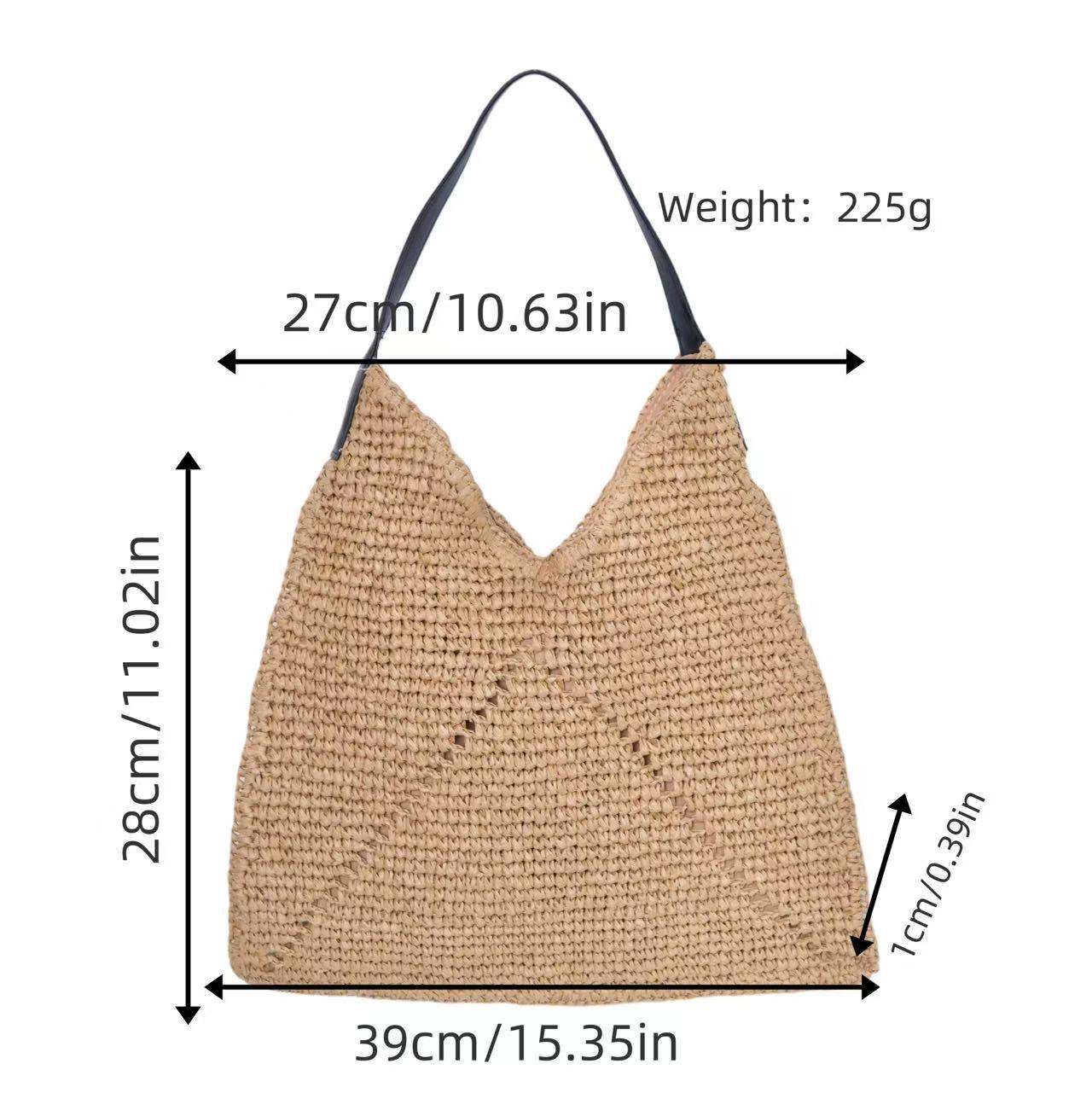 Women's Hand Woven Niche Straw Seaside Holiday Large Capacity Women's Shoulder Bag