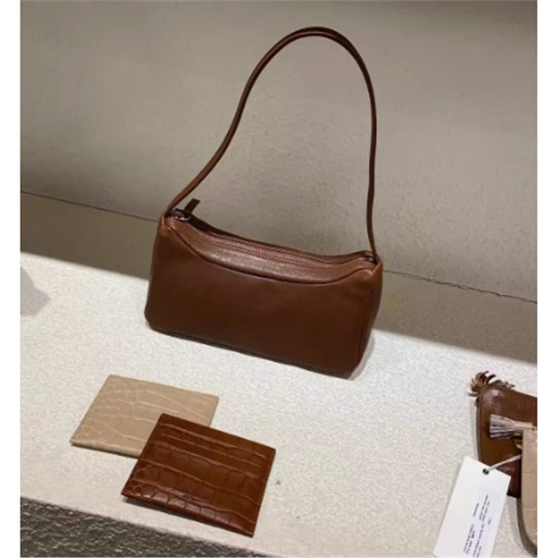 Women's Sheepskin Simple Genuine Leather Elegant Underarm Women's Shoulder Bag