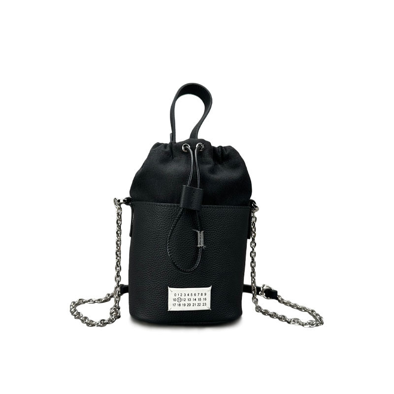 Women's Rich Chain One Drawstring First Layer Cowhide Bags