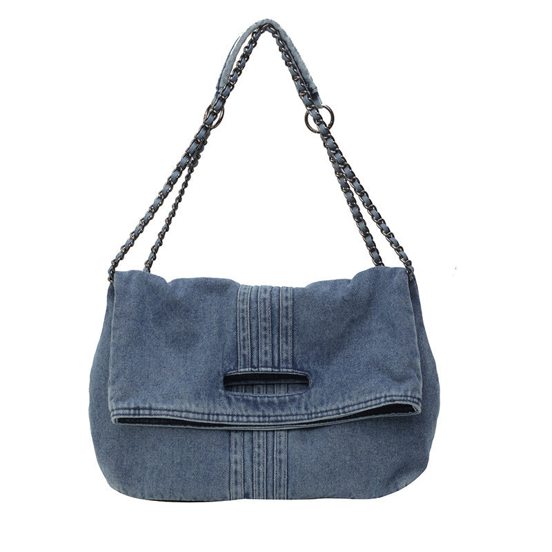 Women's Style Denim Chain One Commuter Large Capacity Women's Messenger Bag