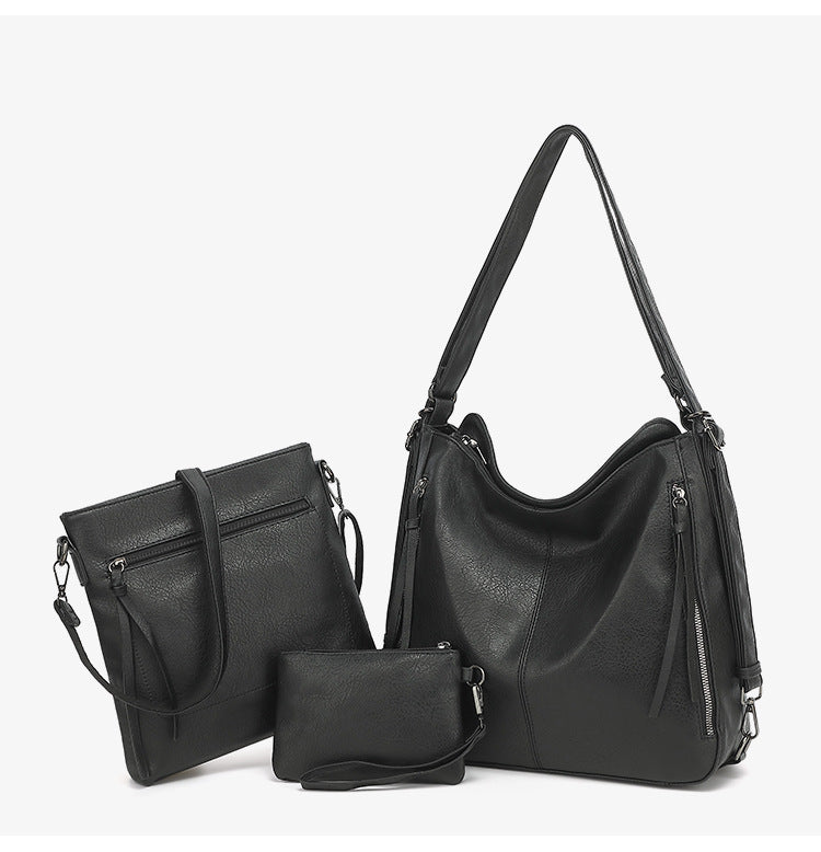 Graceful Fashion Slouchy Women's Retro Three-piece Women's Shoulder Bag