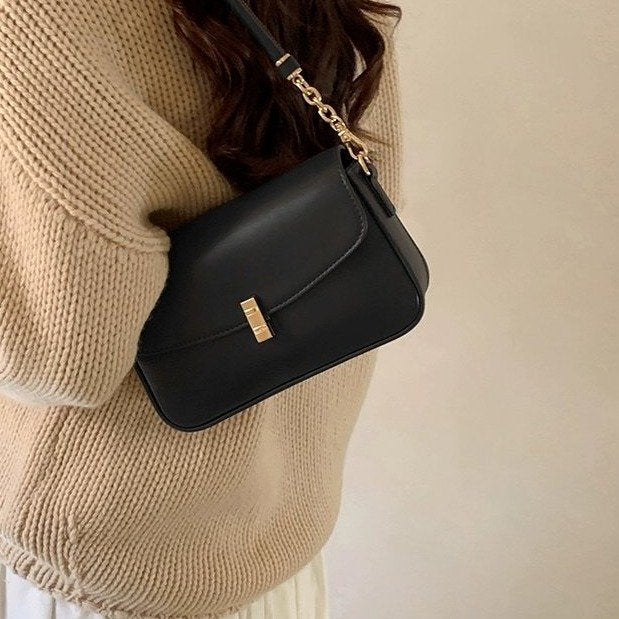 Women's Niche Golden Autumn Image Versatile Underarm Retro Women's Shoulder Bag