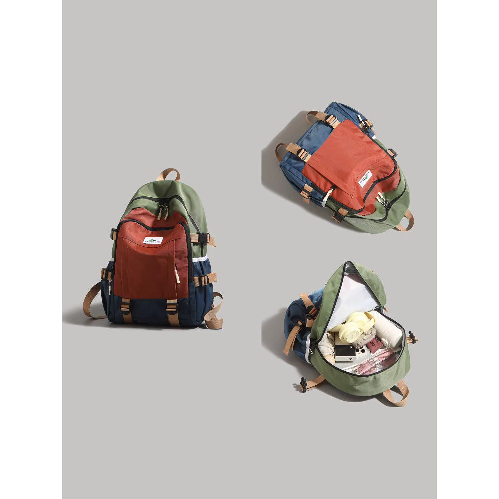 Contrast Color College Commuter Female Hiking Bags