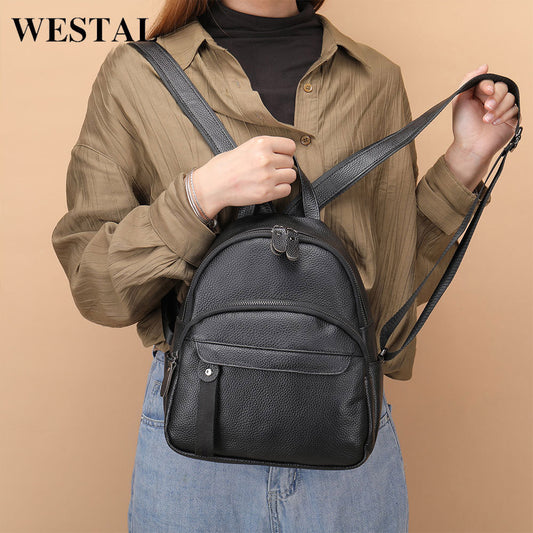 Women's Leather Minority Fashion Large Capacity First Backpacks