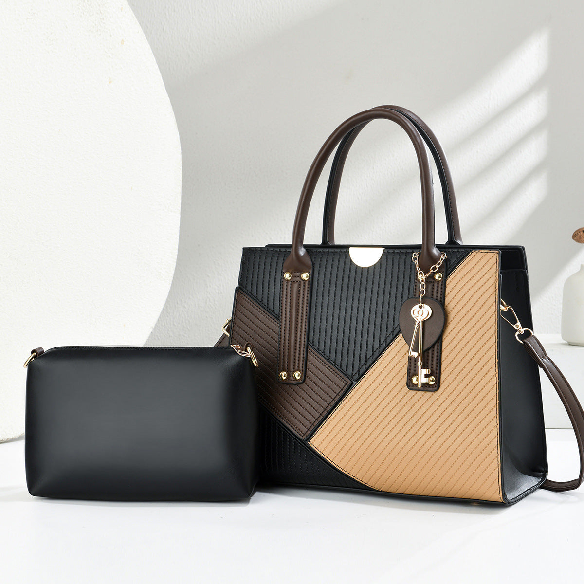 Trendy Two-piece Suit Mother Fashion Vintage Women's Handbag