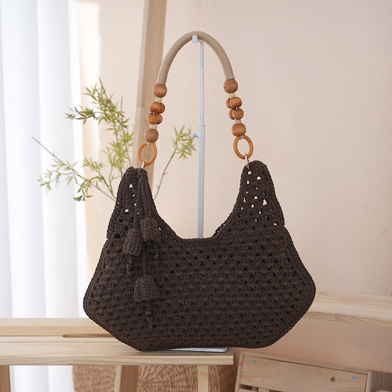 Women's Woven Spring Idle Style Hollow Underarm Women's Handbag