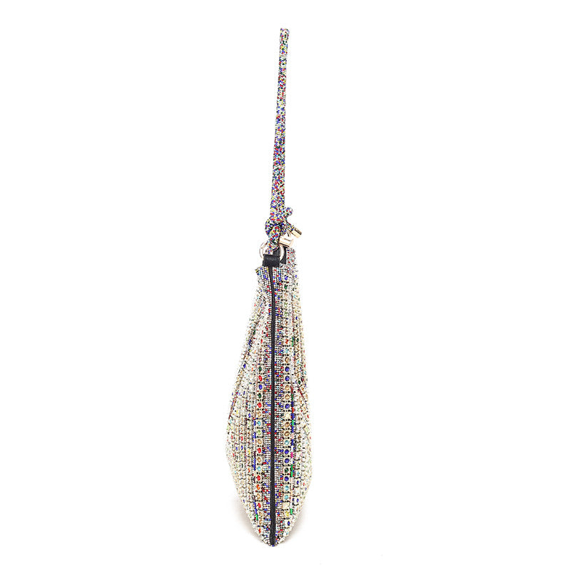 Women's Full Diamond Rhinestone Chain Shiny Portable Bucket Bags